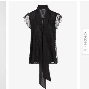 Front tie lace medium Express blouse